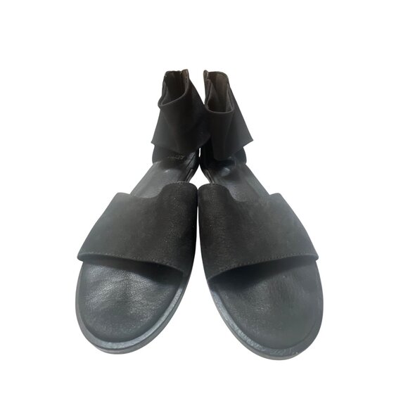 Eileen Fisher Womens Black Open-Toe Sandals Size 9.5 With Back Zipper Closure - Picture 2 of 7